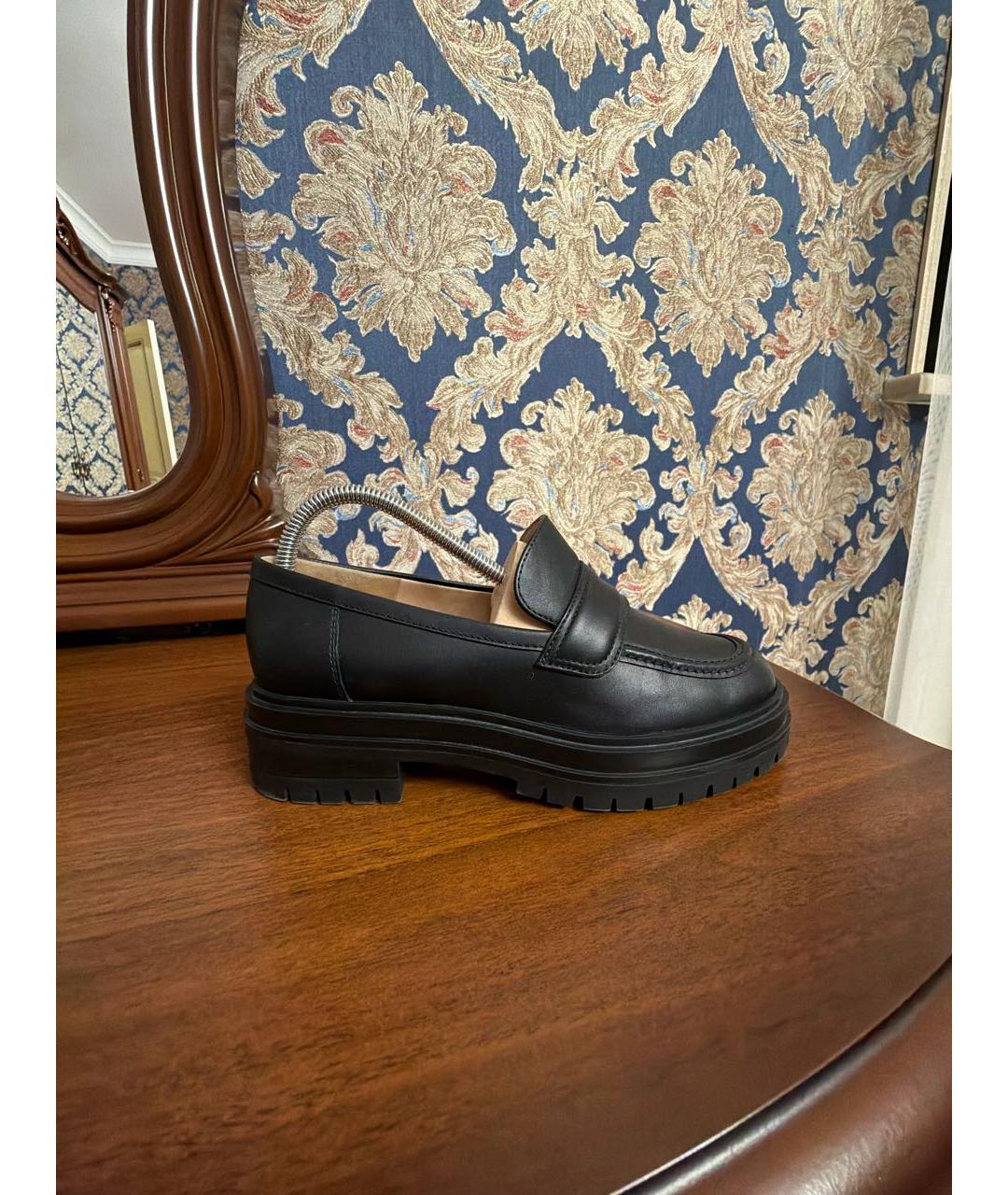 GIANVITO ROSSI Черные кожаные лоферы, фото 5