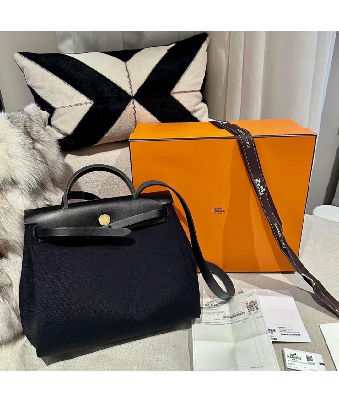 HERMES Черная кожаная сумка через плечо, фото 2