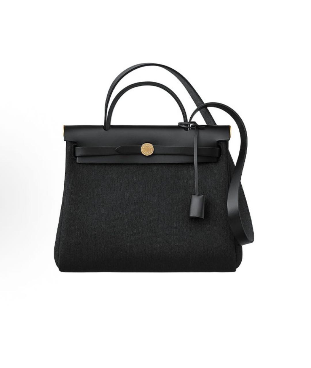 HERMES Черная кожаная сумка через плечо, фото 4