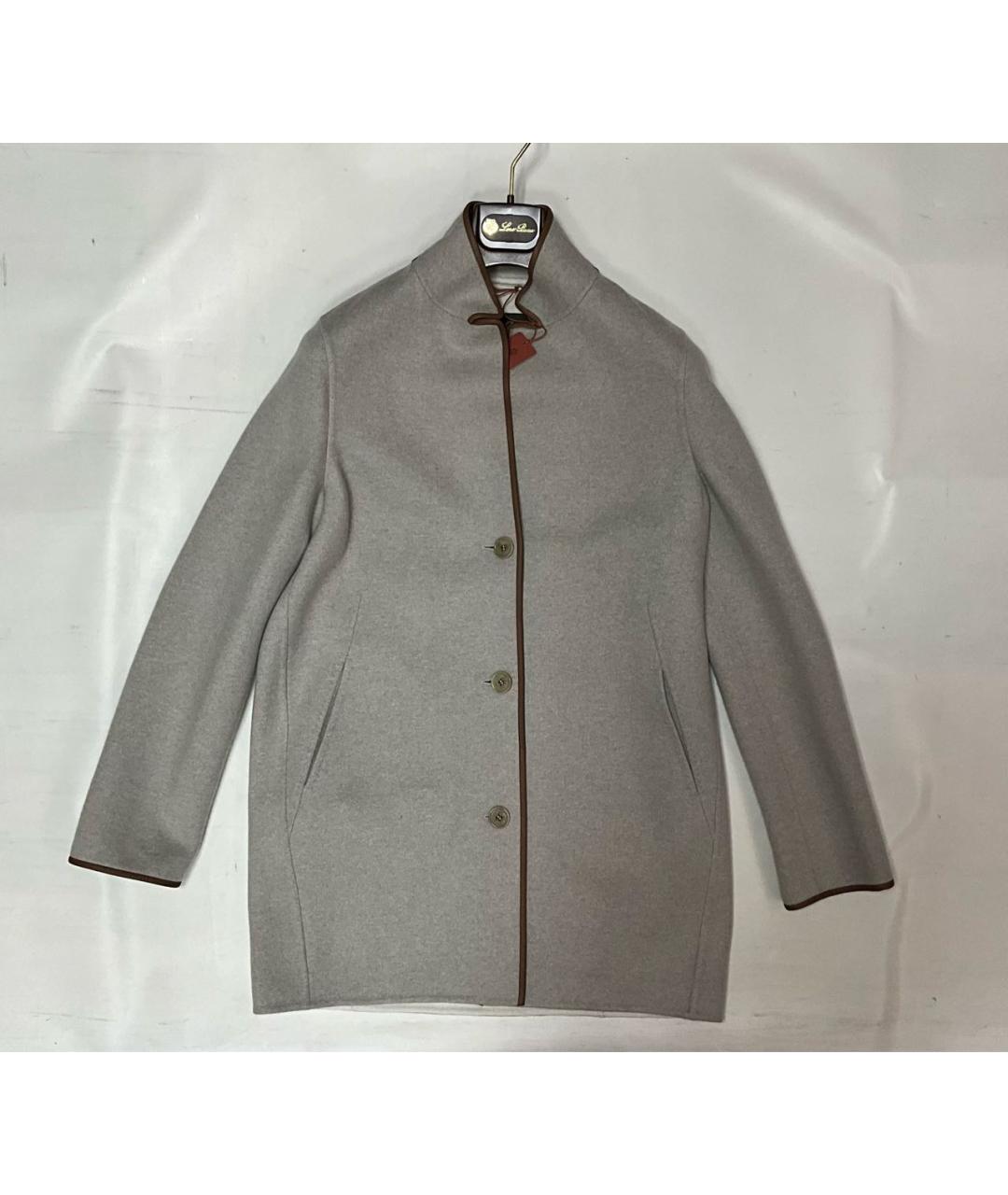 LORO PIANA Серое кашемировое пальто, фото 9