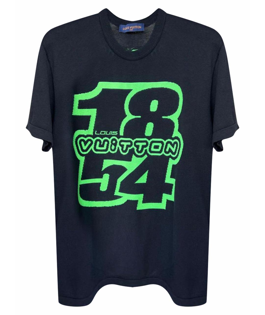 LOUIS VUITTON Черная хлопковая футболка, фото 1