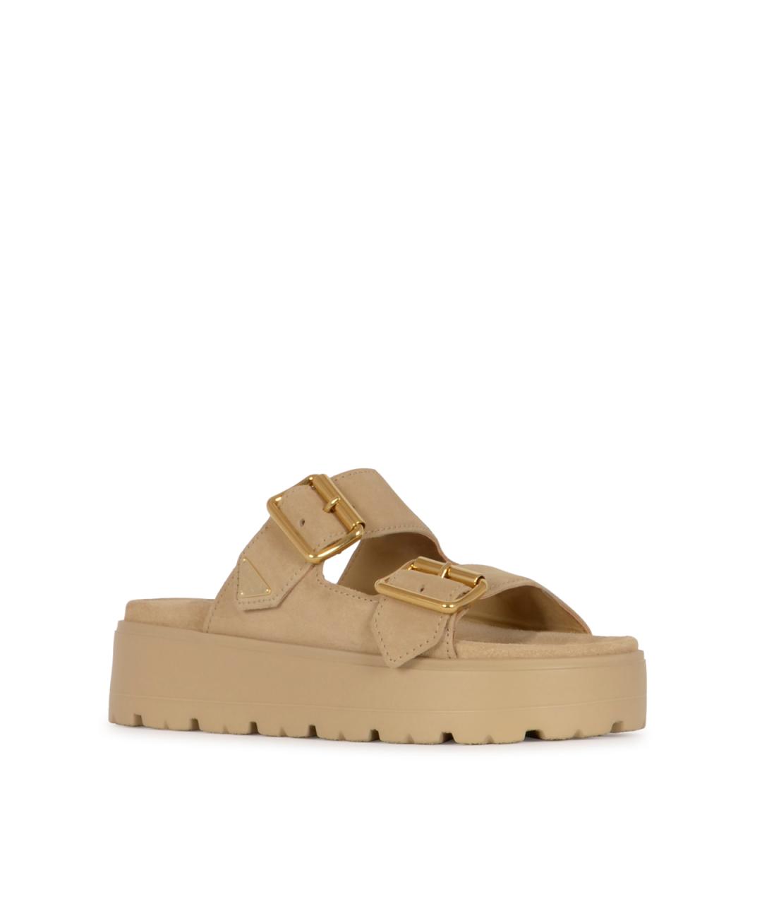 PRADA Бежевые кожаные сандалии, фото 2