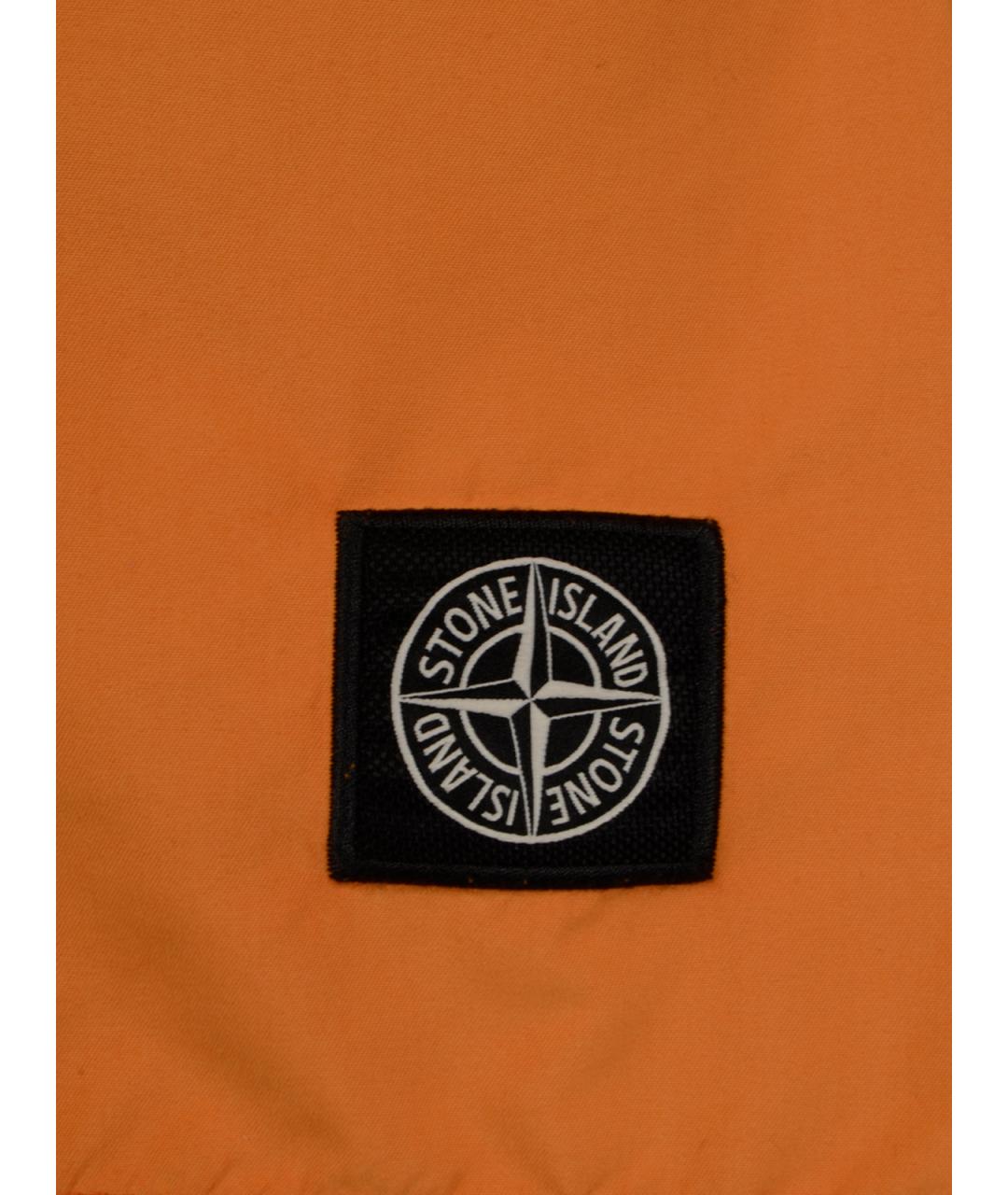 STONE ISLAND Оранжевое полиамидовые шорты, фото 3