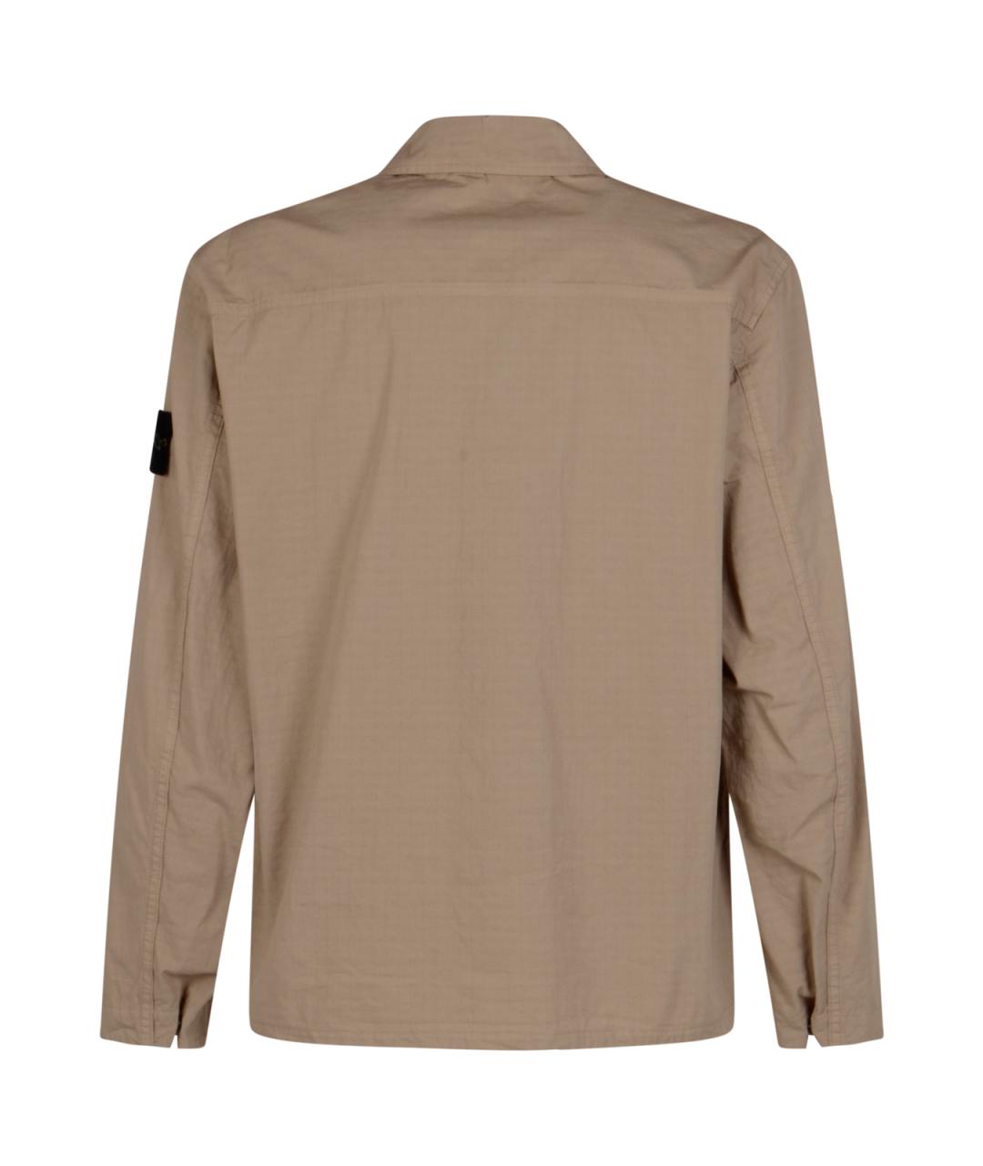 STONE ISLAND Бежевая хлопковая куртка, фото 2