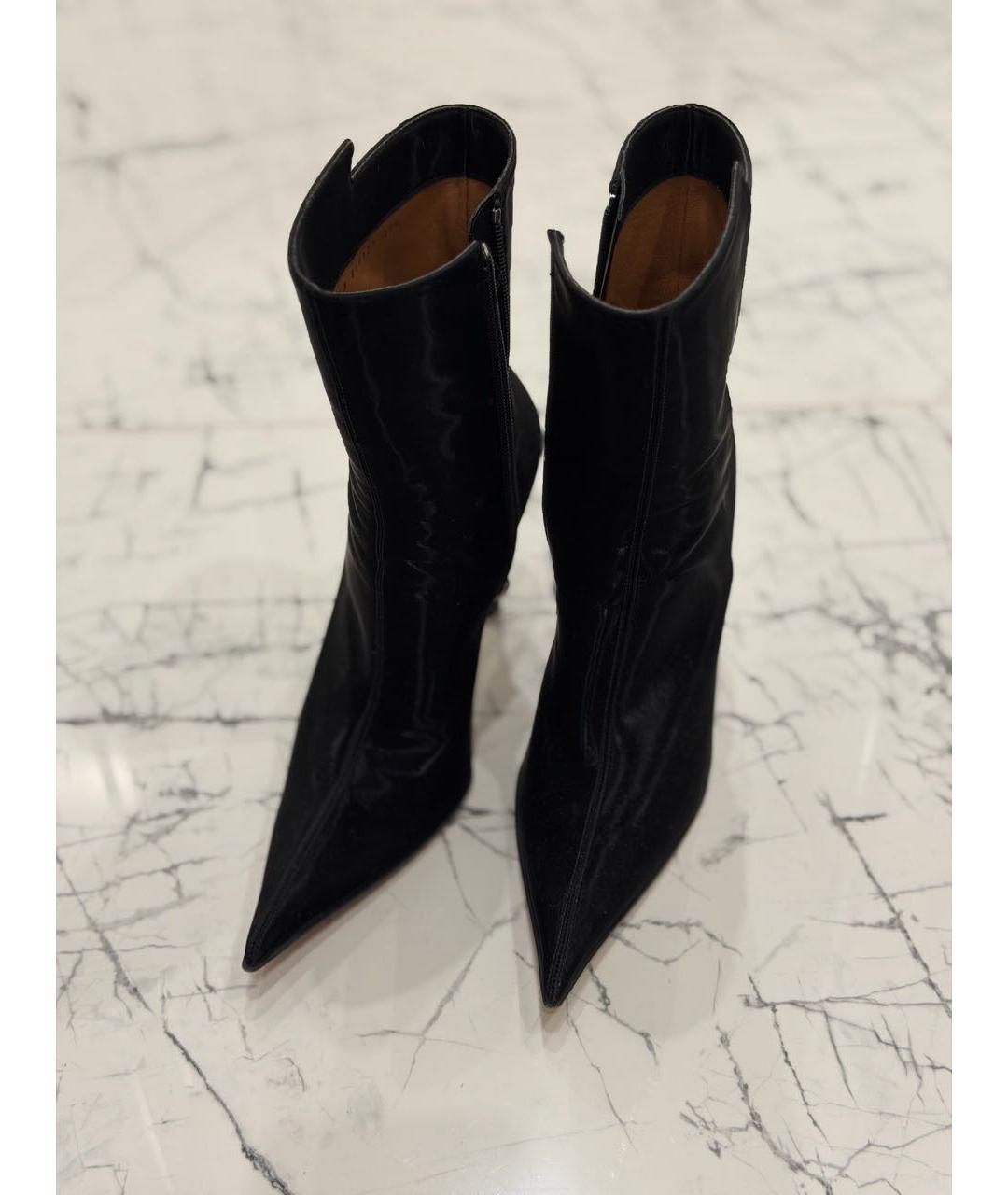 ALEXANDER MCQUEEN Черные текстильные ботильоны, фото 6