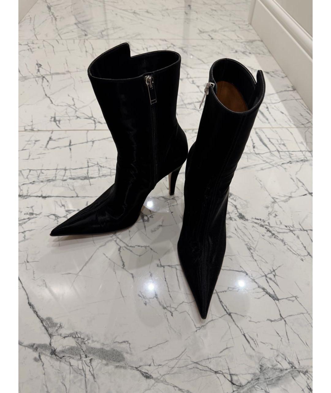 ALEXANDER MCQUEEN Черные текстильные ботильоны, фото 5