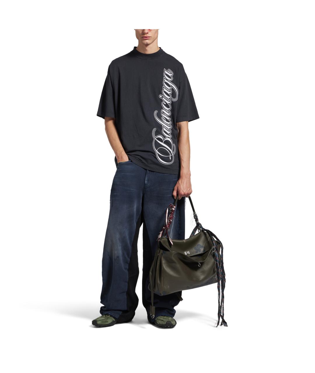 BALENCIAGA Черная футболка, фото 4