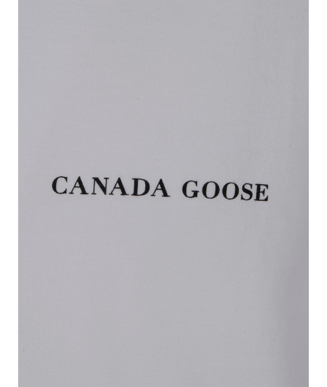 CANADA GOOSE Белая хлопковая футболка, фото 3