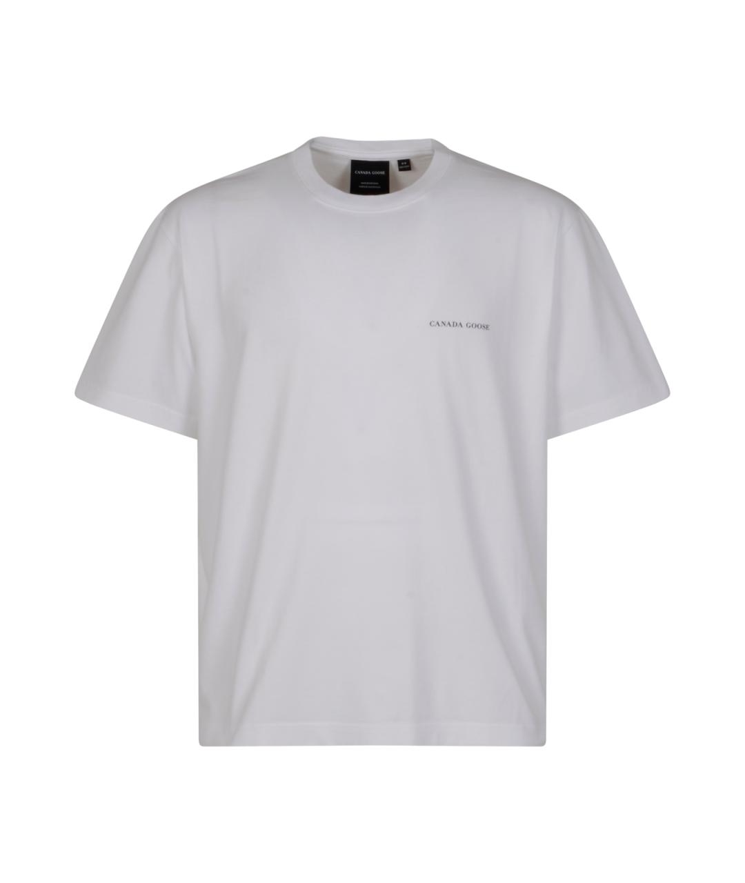 CANADA GOOSE Белая хлопковая футболка, фото 1