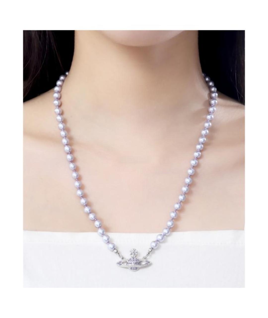 VIVIENNE WESTWOOD Серебряное металлическое колье, фото 5