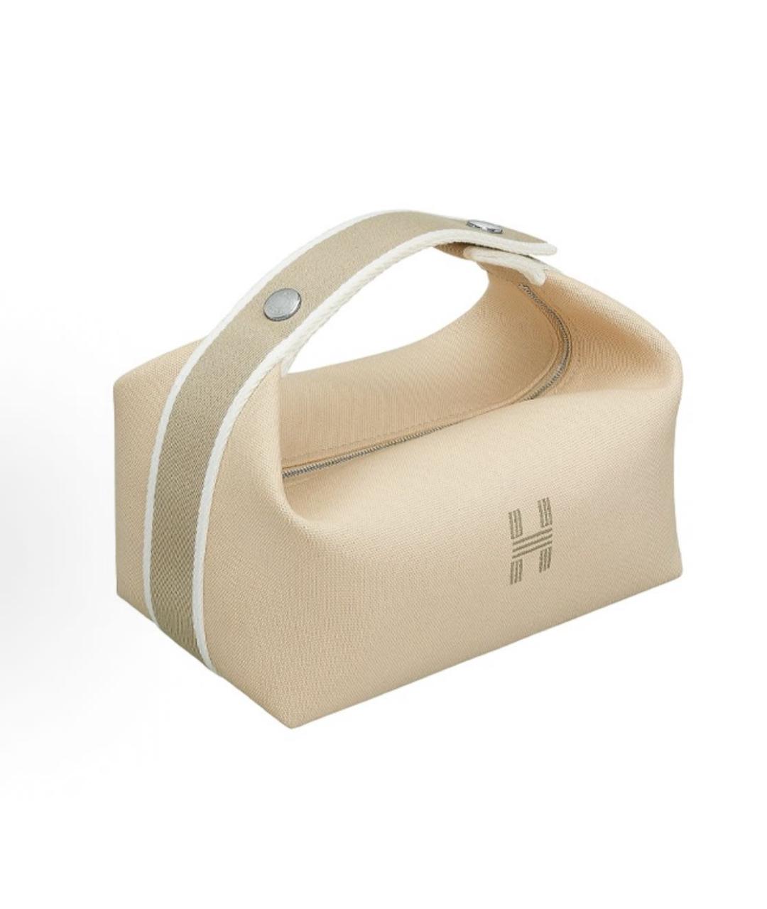 HERMES Бежевая косметичка, фото 2