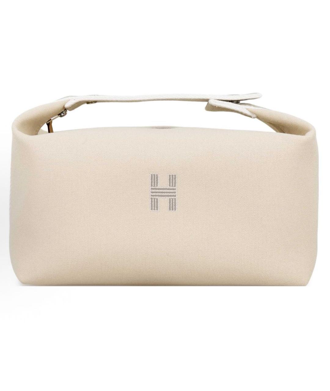 HERMES Бежевая косметичка, фото 5