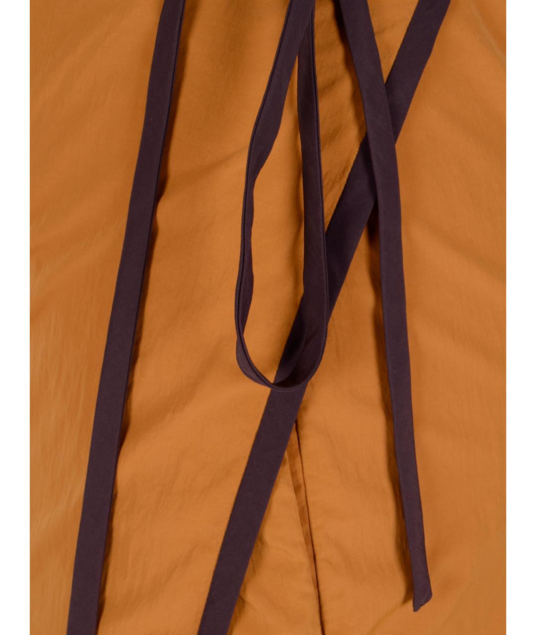 SAINT LAURENT Оранжевая юбка миди, фото 3