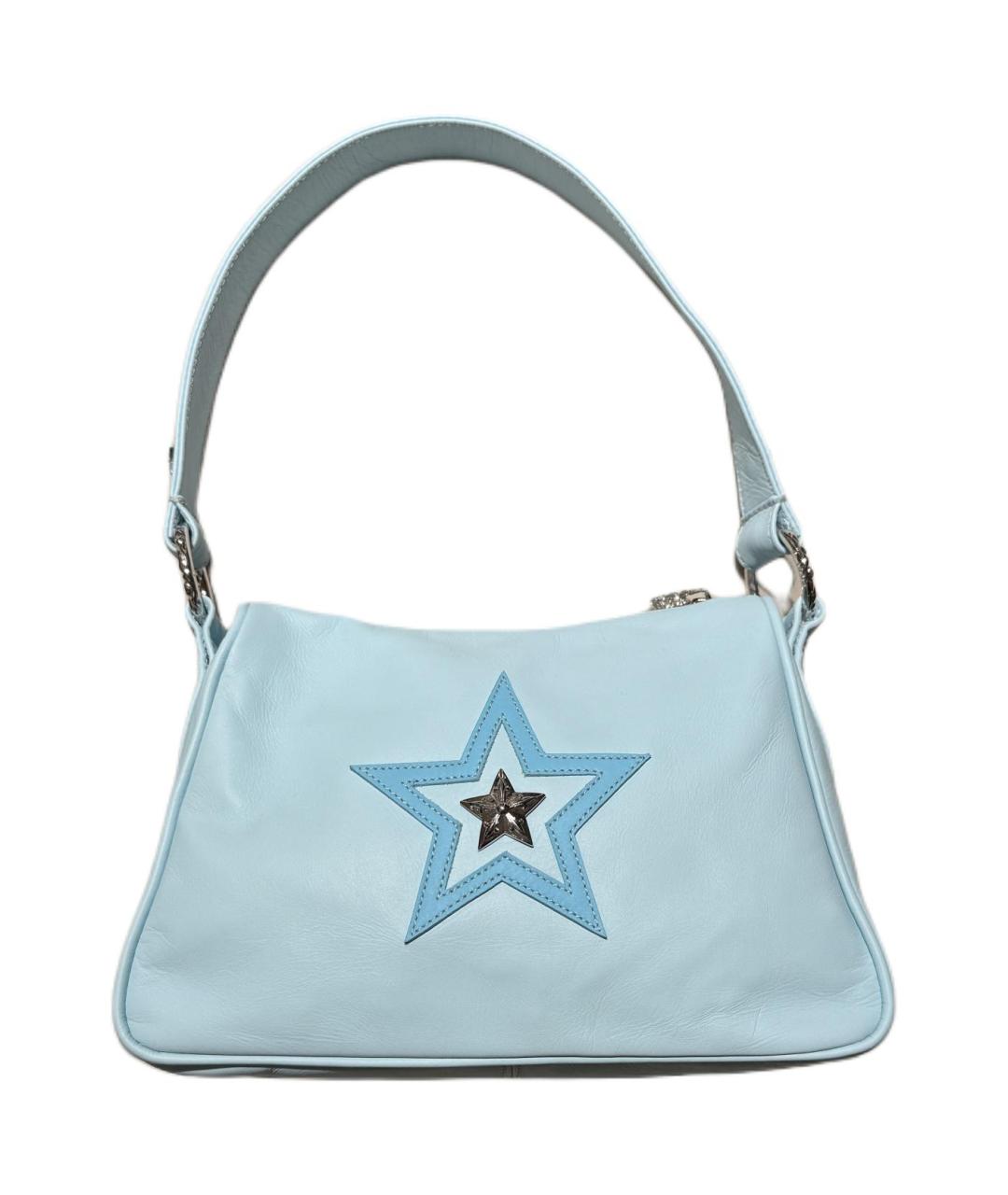 CHROME HEARTS Голубая кожаная сумка через плечо, фото 1