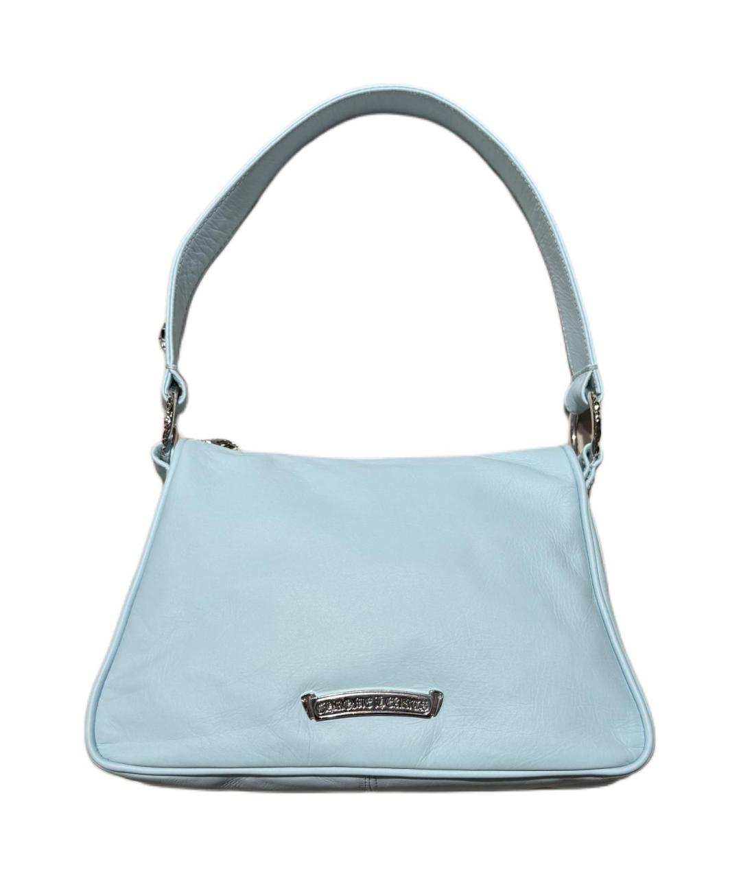 CHROME HEARTS Голубая кожаная сумка через плечо, фото 2