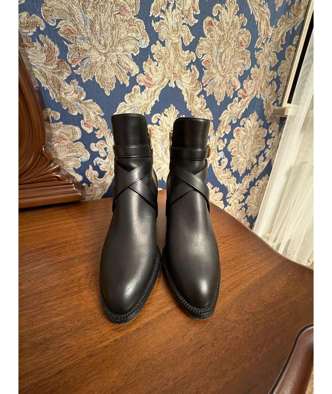 BURBERRY Черные кожаные ботильоны, фото 2