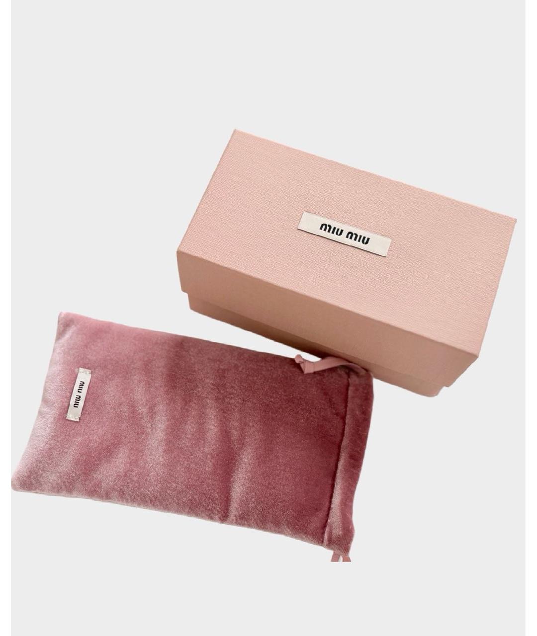 MIU MIU Черные металлические солнцезащитные очки, фото 4