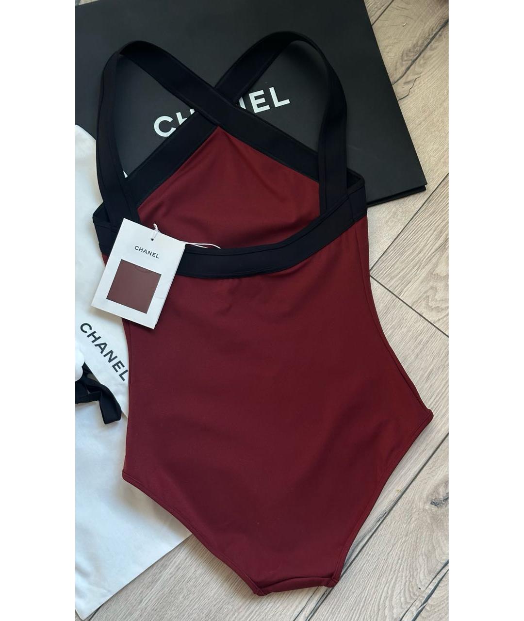 CHANEL Бордовый купальник, фото 3