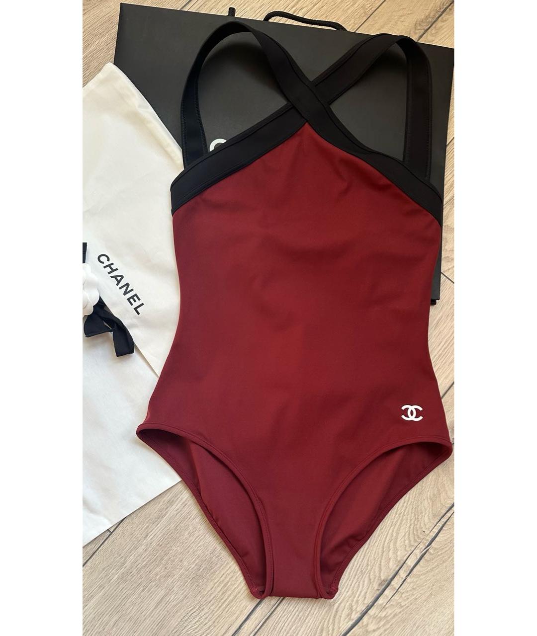 CHANEL Бордовый купальник, фото 2