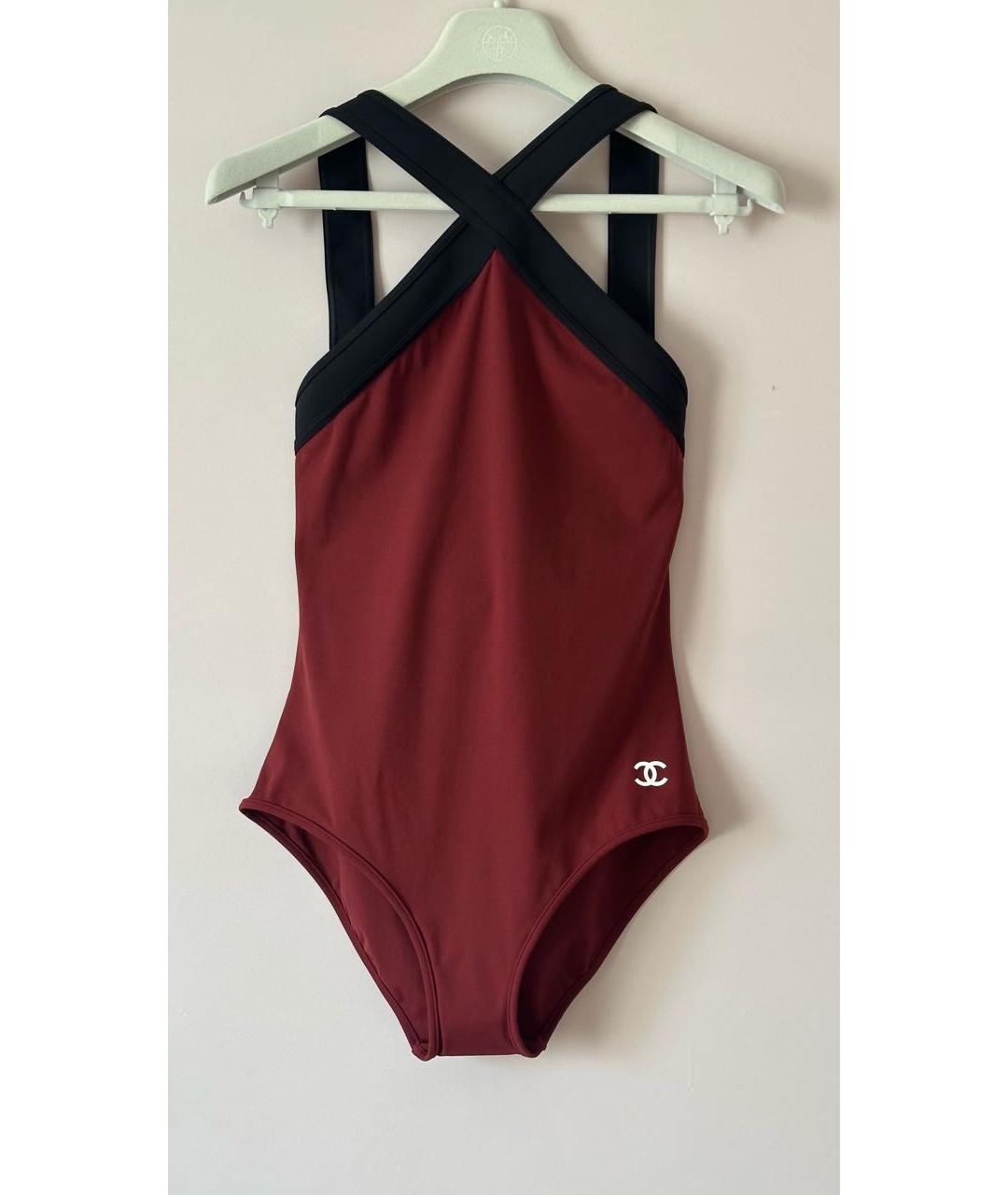 CHANEL Бордовый купальник, фото 6