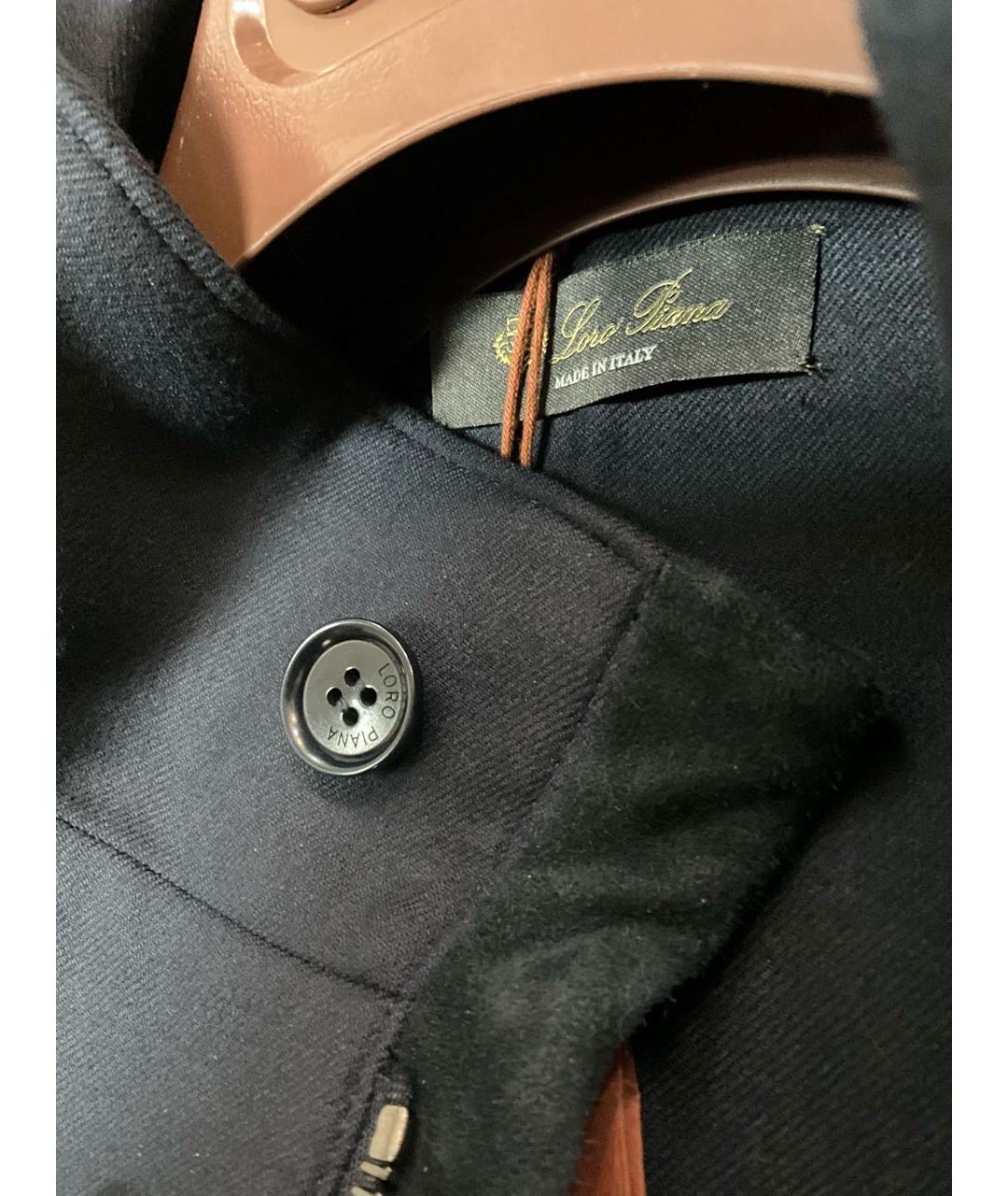 LORO PIANA Синее шерстяное пальто, фото 5