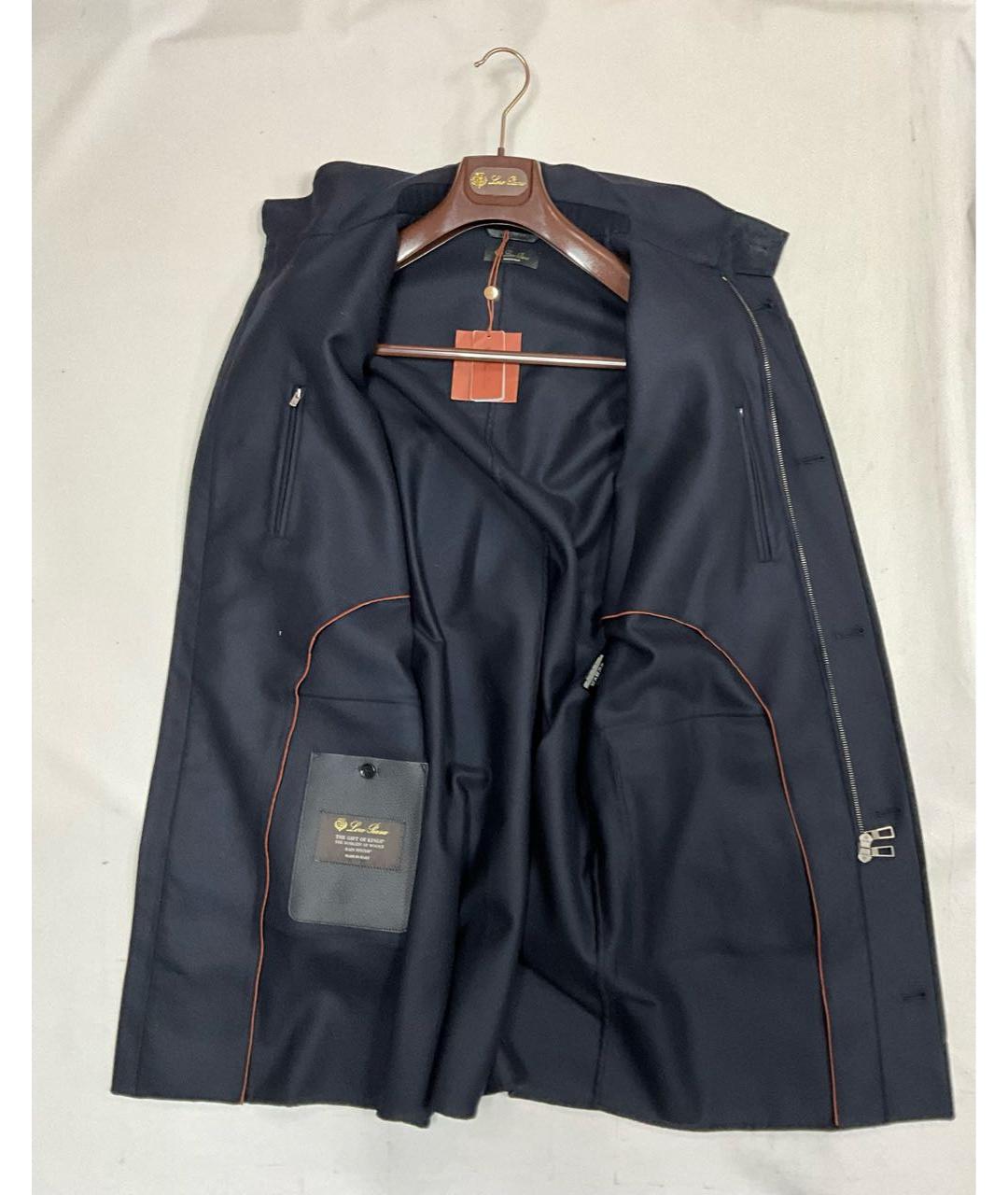 LORO PIANA Синее шерстяное пальто, фото 2