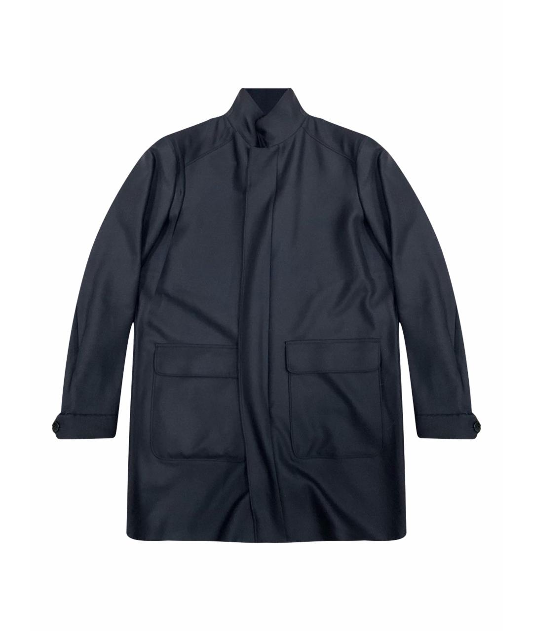 LORO PIANA Синее шерстяное пальто, фото 1