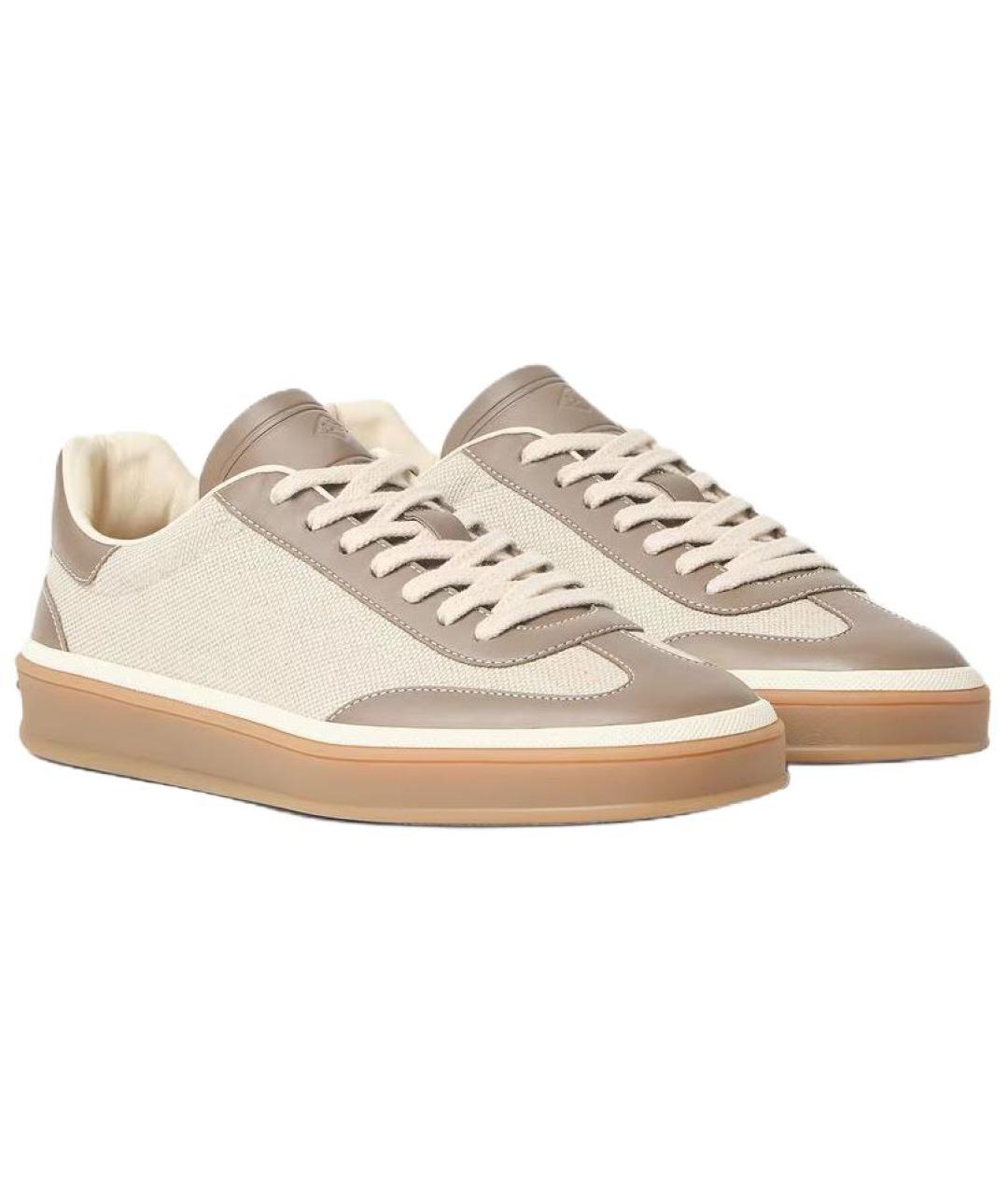 LORO PIANA Мульти кожаные кроссовки, фото 3