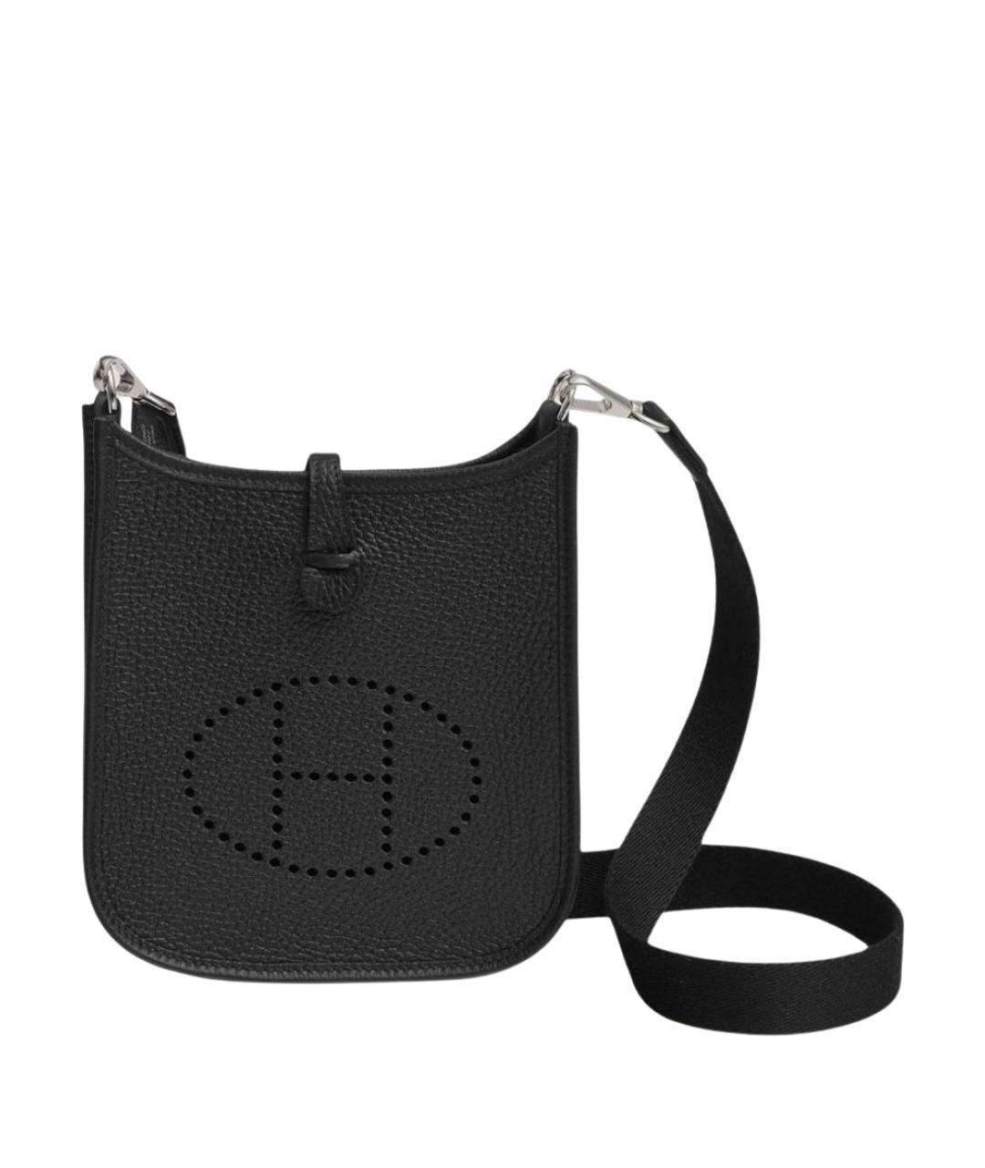 HERMES Черная кожаная сумка через плечо, фото 1