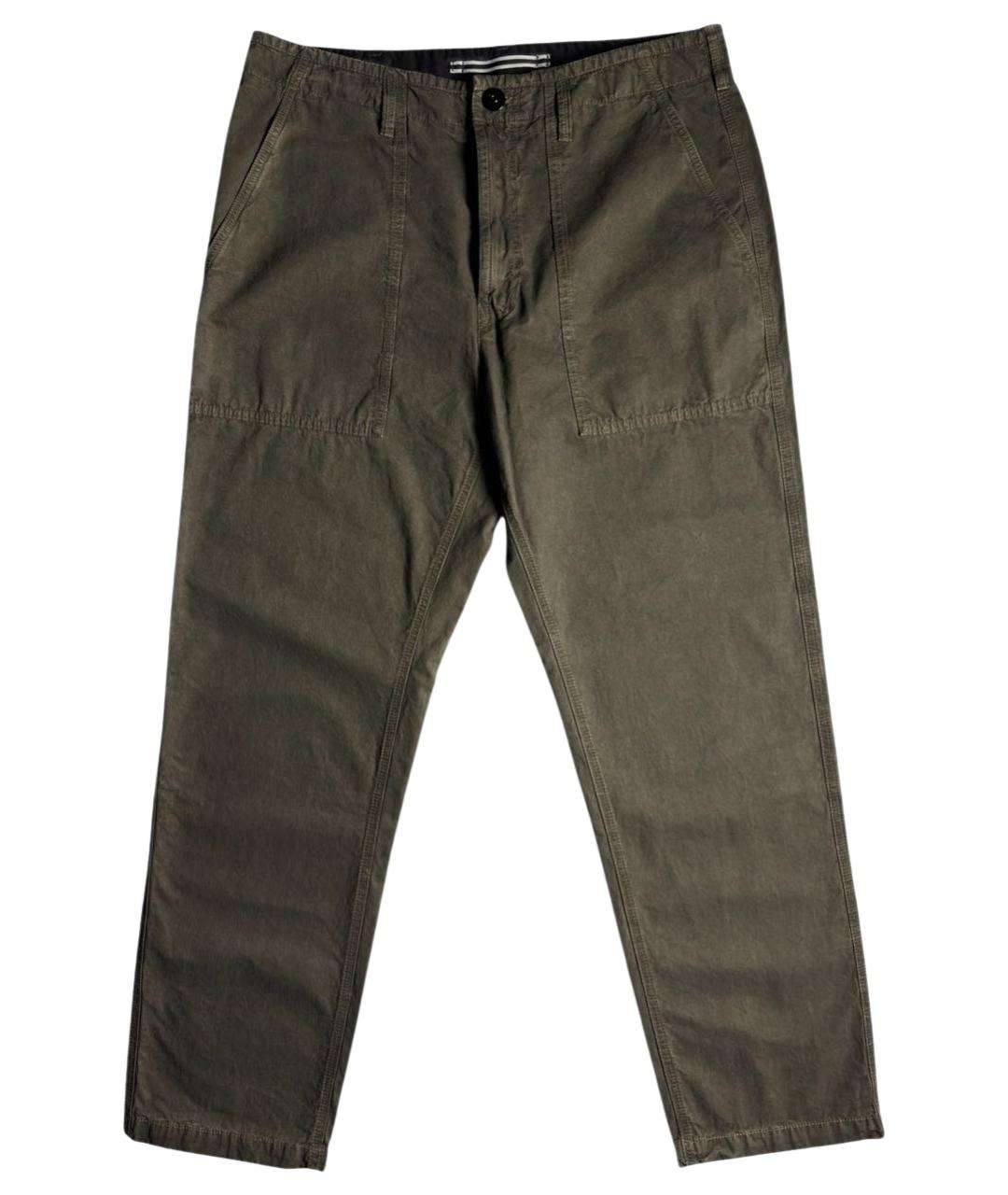 STONE ISLAND Хаки хлопковые повседневные брюки, фото 1