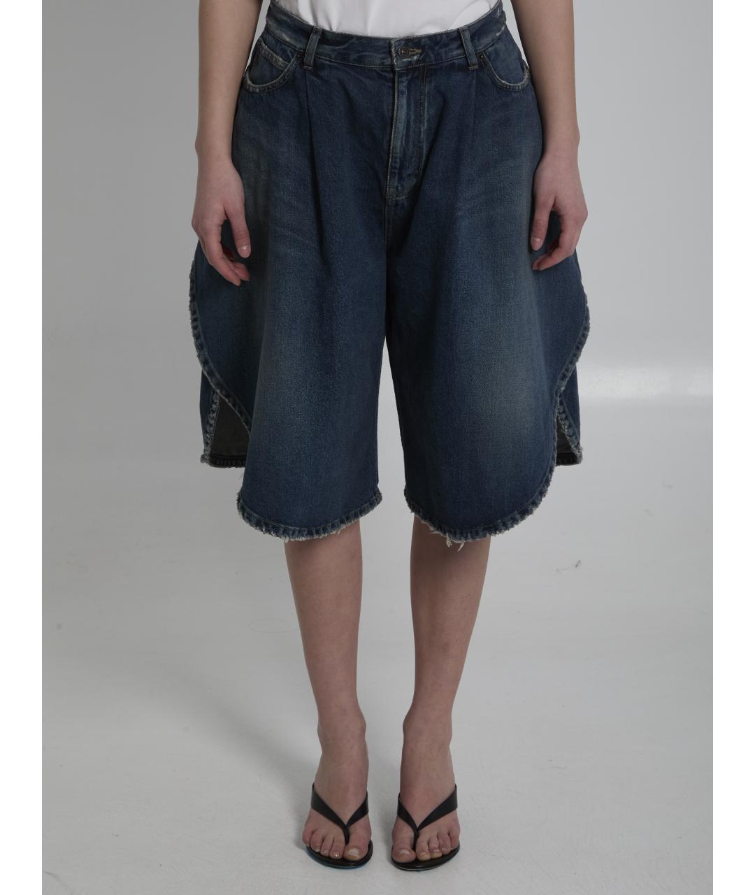 BALENCIAGA Синие хлопковые шорты, фото 5