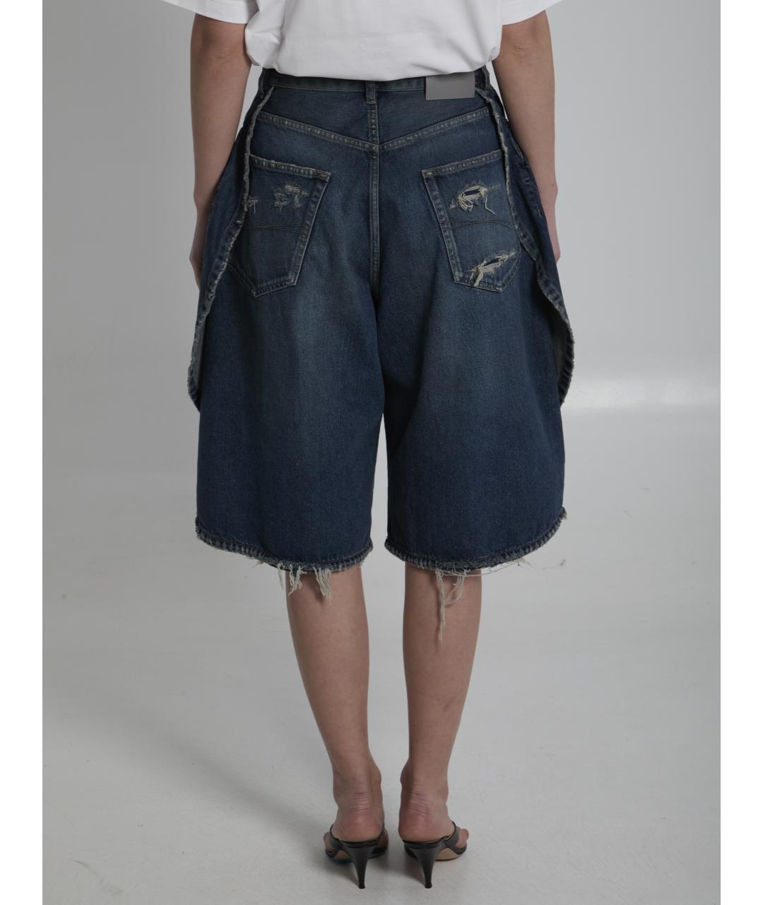 BALENCIAGA Синие хлопковые шорты, фото 4