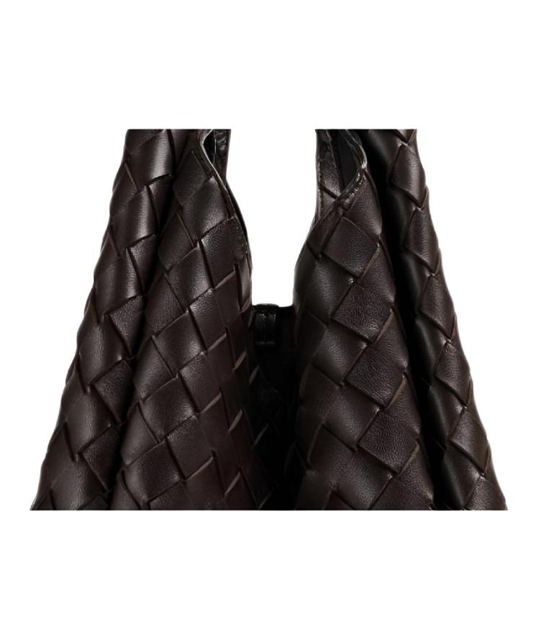 BOTTEGA VENETA Коричневая кожаная сумка через плечо, фото 4