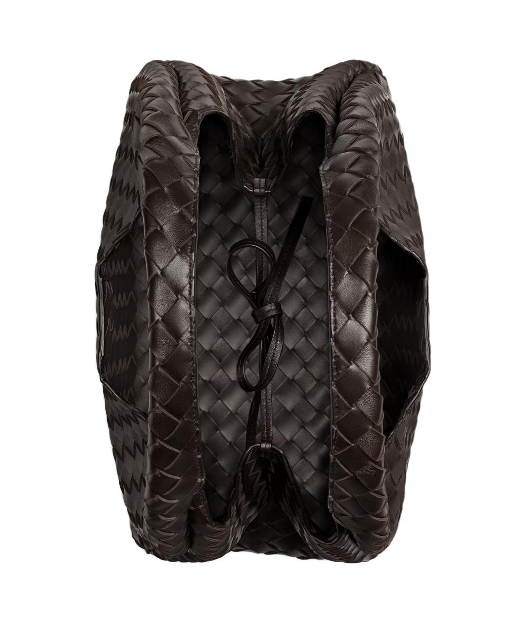 BOTTEGA VENETA Коричневая кожаная сумка через плечо, фото 3