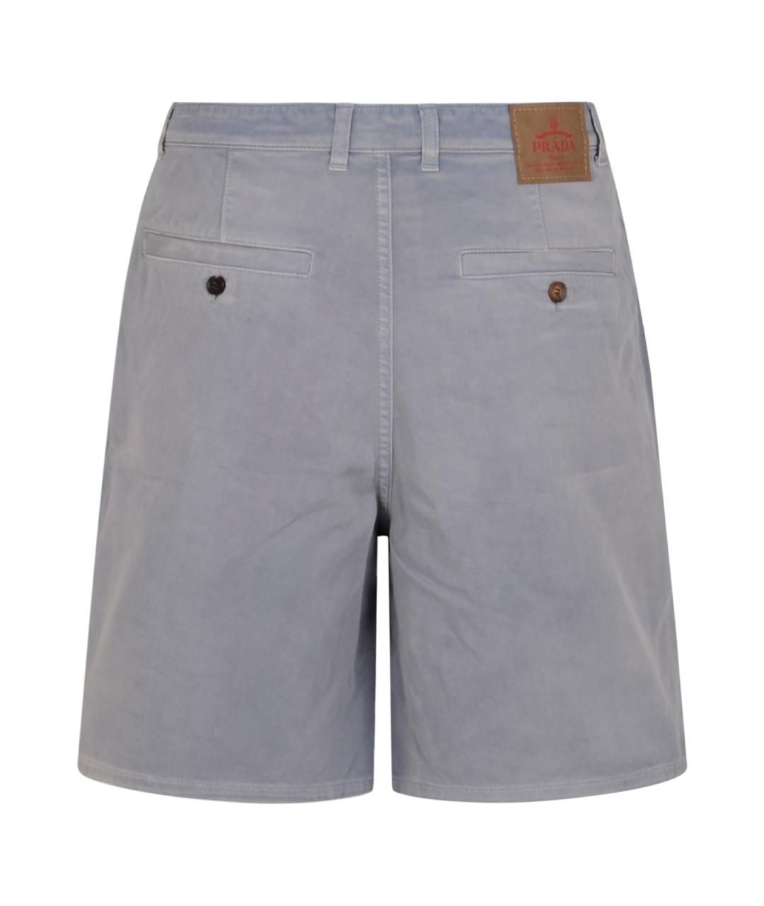 PRADA Голубые хлопковые шорты, фото 2