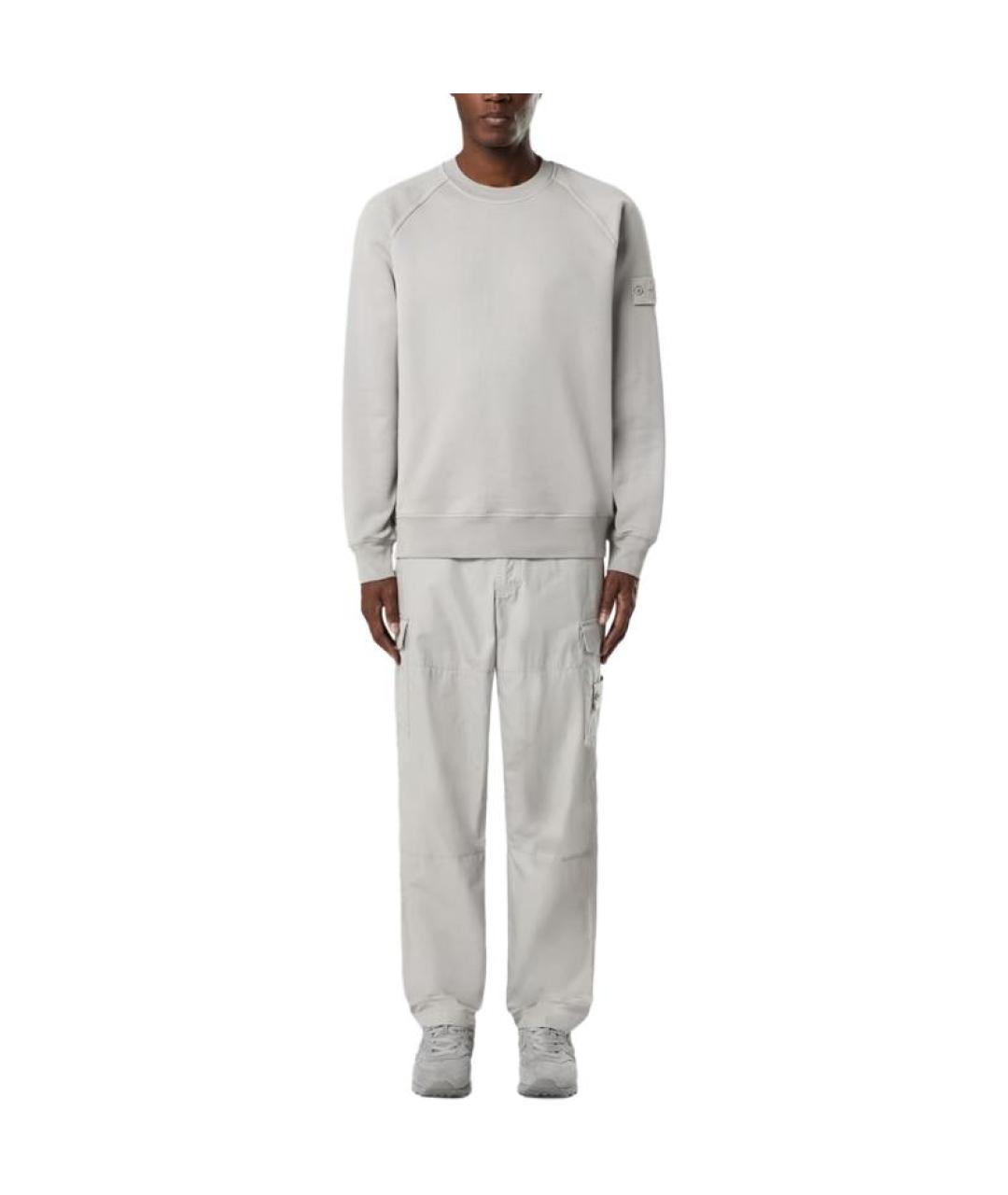 STONE ISLAND Серые повседневные брюки, фото 3