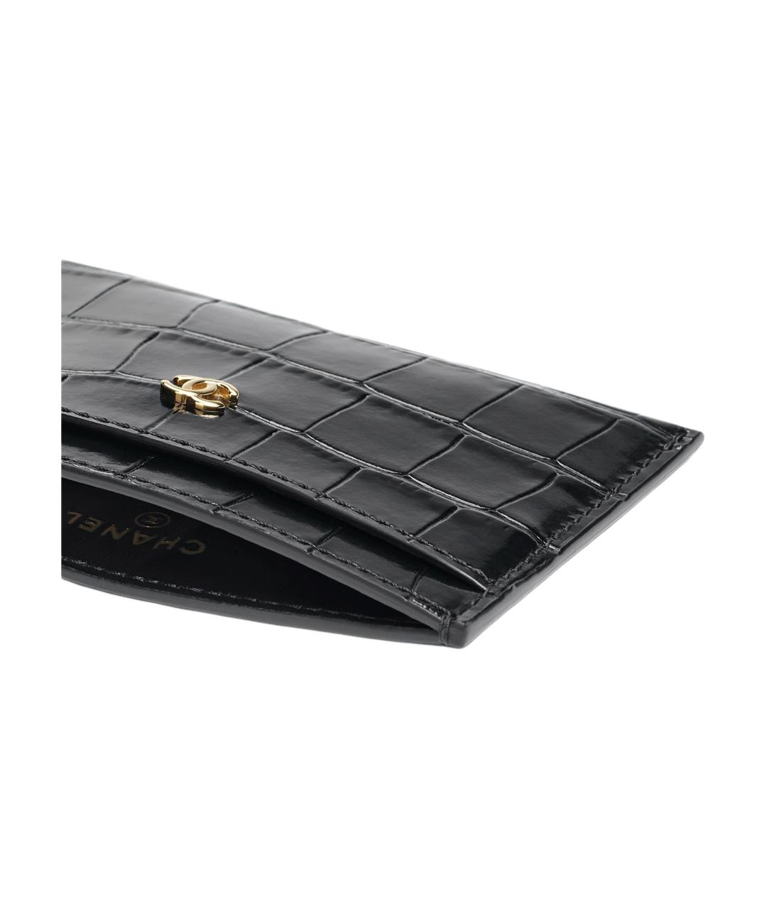 CHANEL Черный кожаный кардхолдер, фото 4