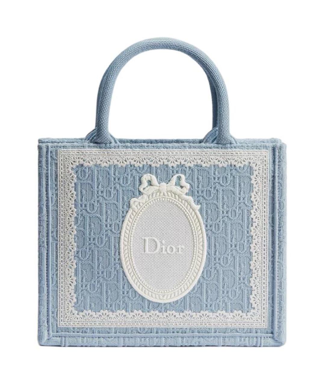 CHRISTIAN DIOR Голубая кожаная сумка через плечо, фото 1