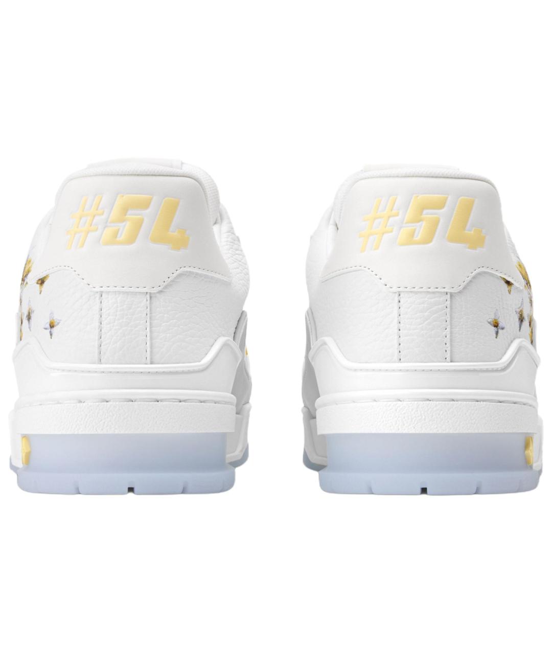 LOUIS VUITTON Белые кожаные низкие кроссовки / кеды, фото 5