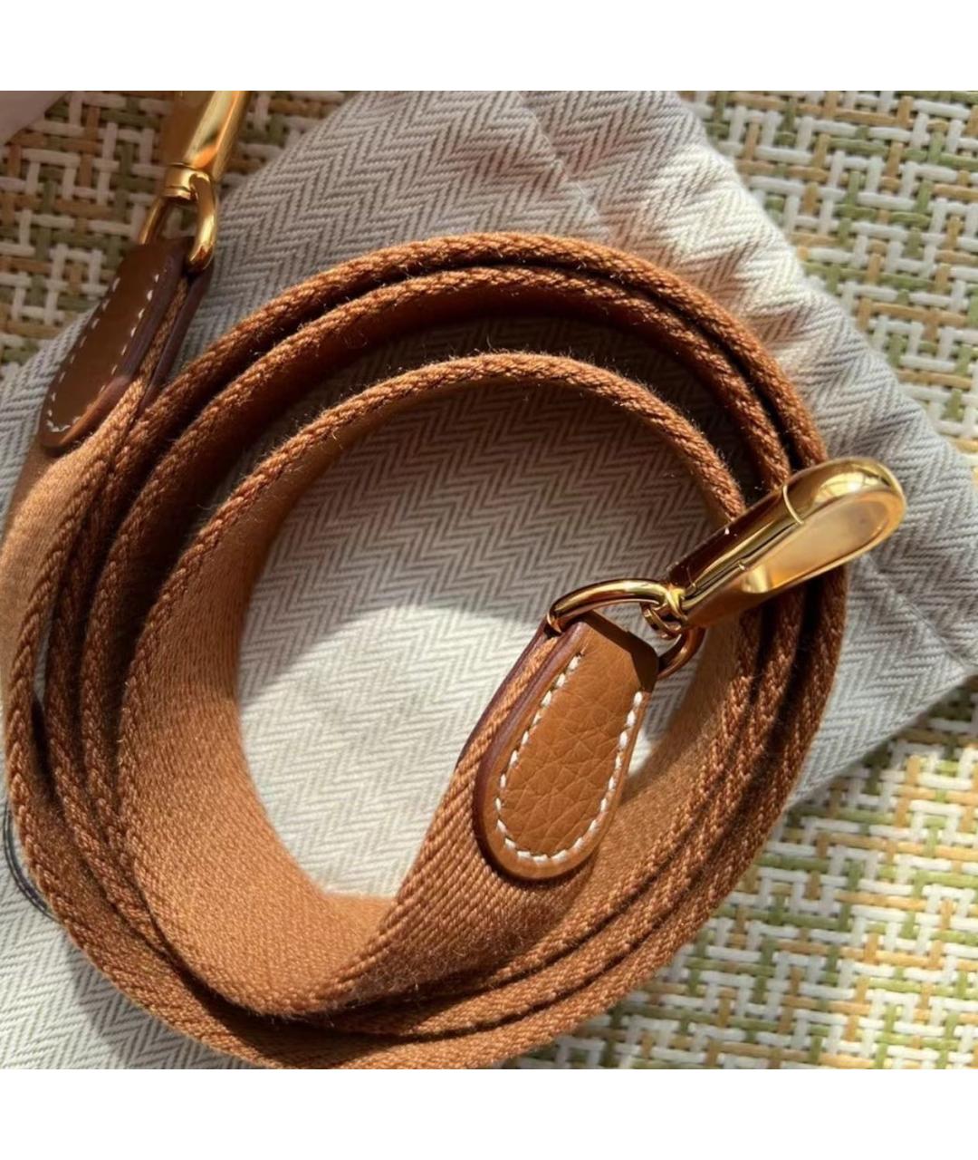 HERMES Коричневая кожаная сумка через плечо, фото 2