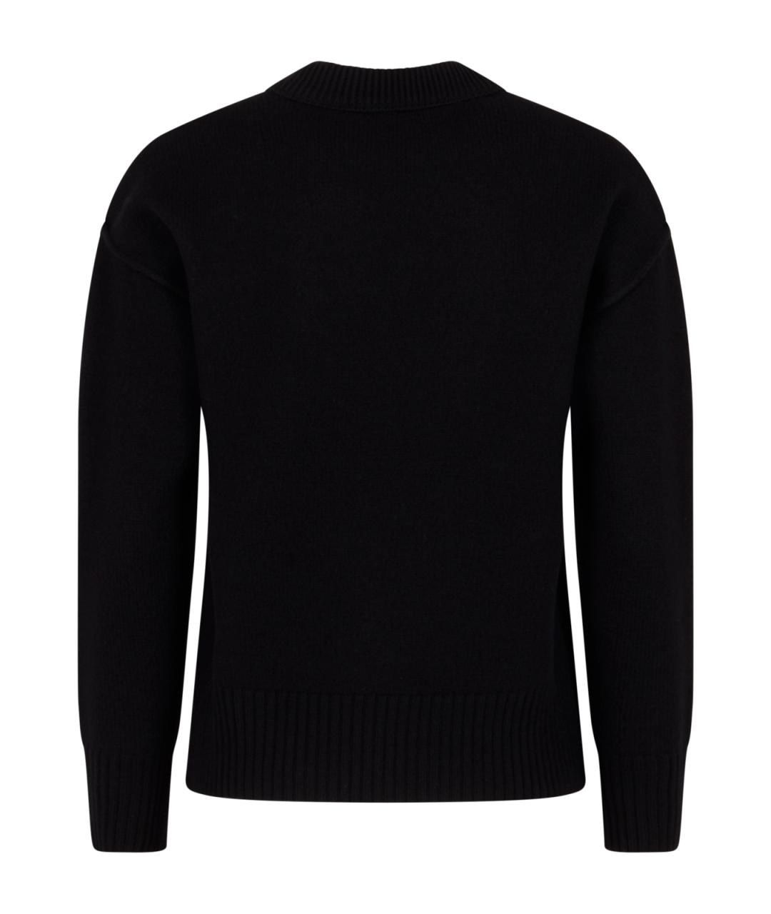 Ami Paris Черный шерстяной джемпер / свитер, фото 2