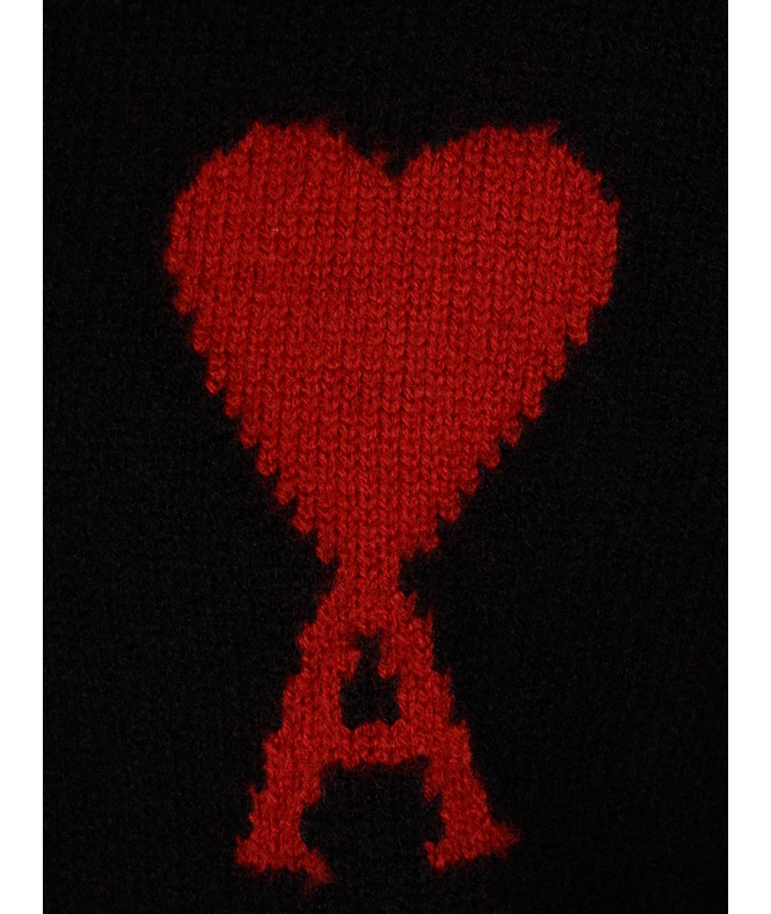 Ami Paris Черный шерстяной джемпер / свитер, фото 3