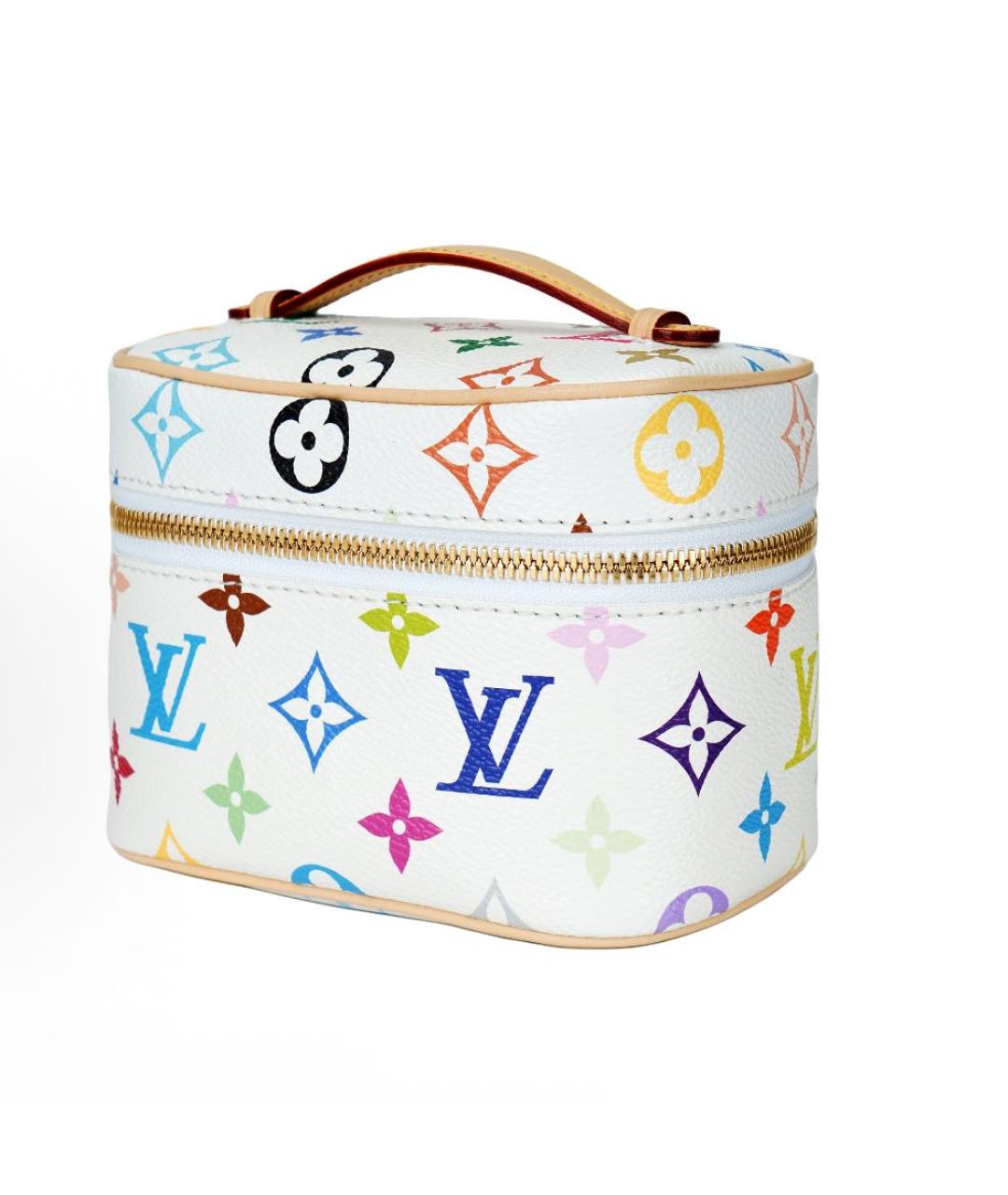 LOUIS VUITTON Белая кожаная сумка с короткими ручками, фото 5