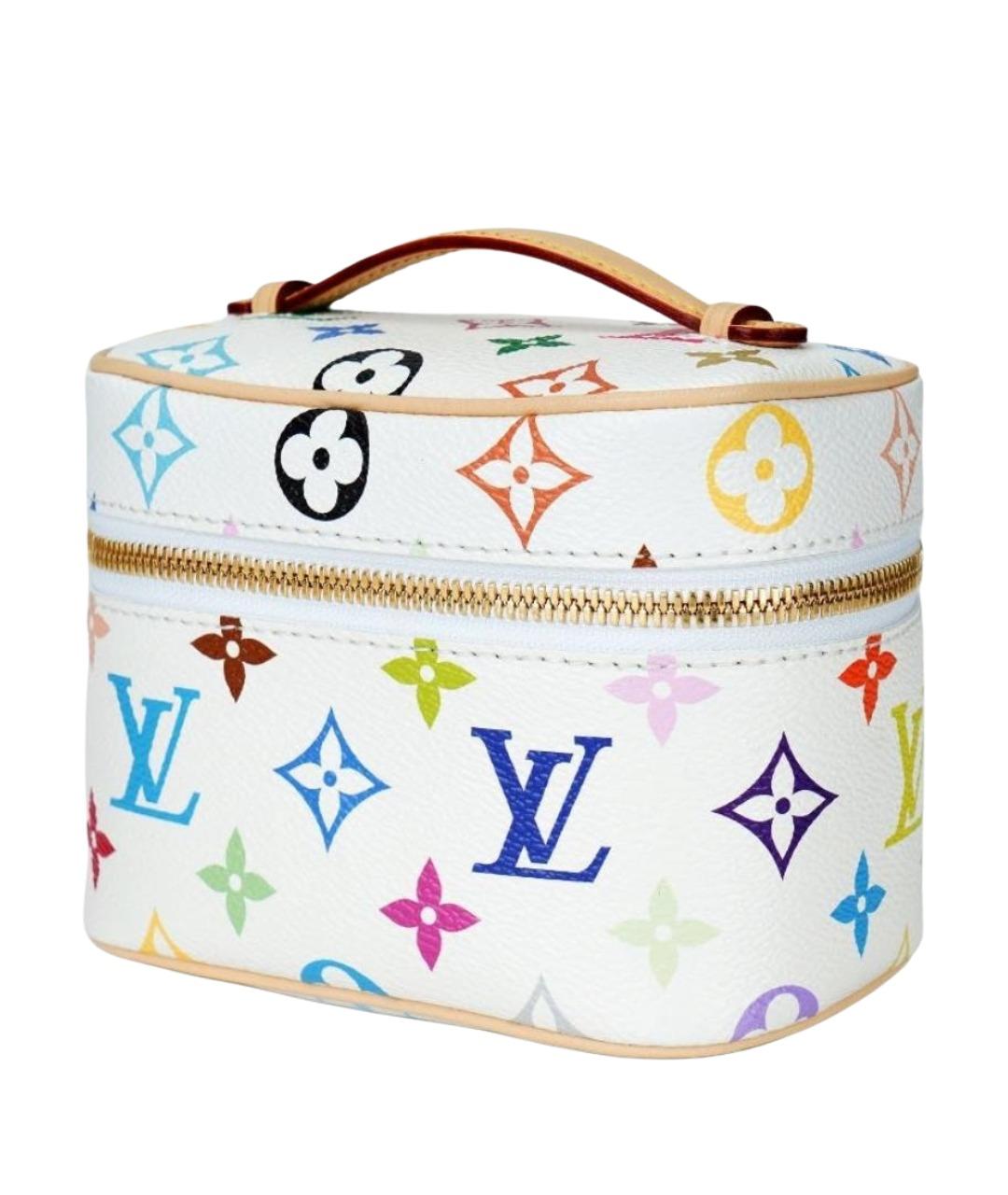 LOUIS VUITTON Белая кожаная сумка с короткими ручками, фото 1