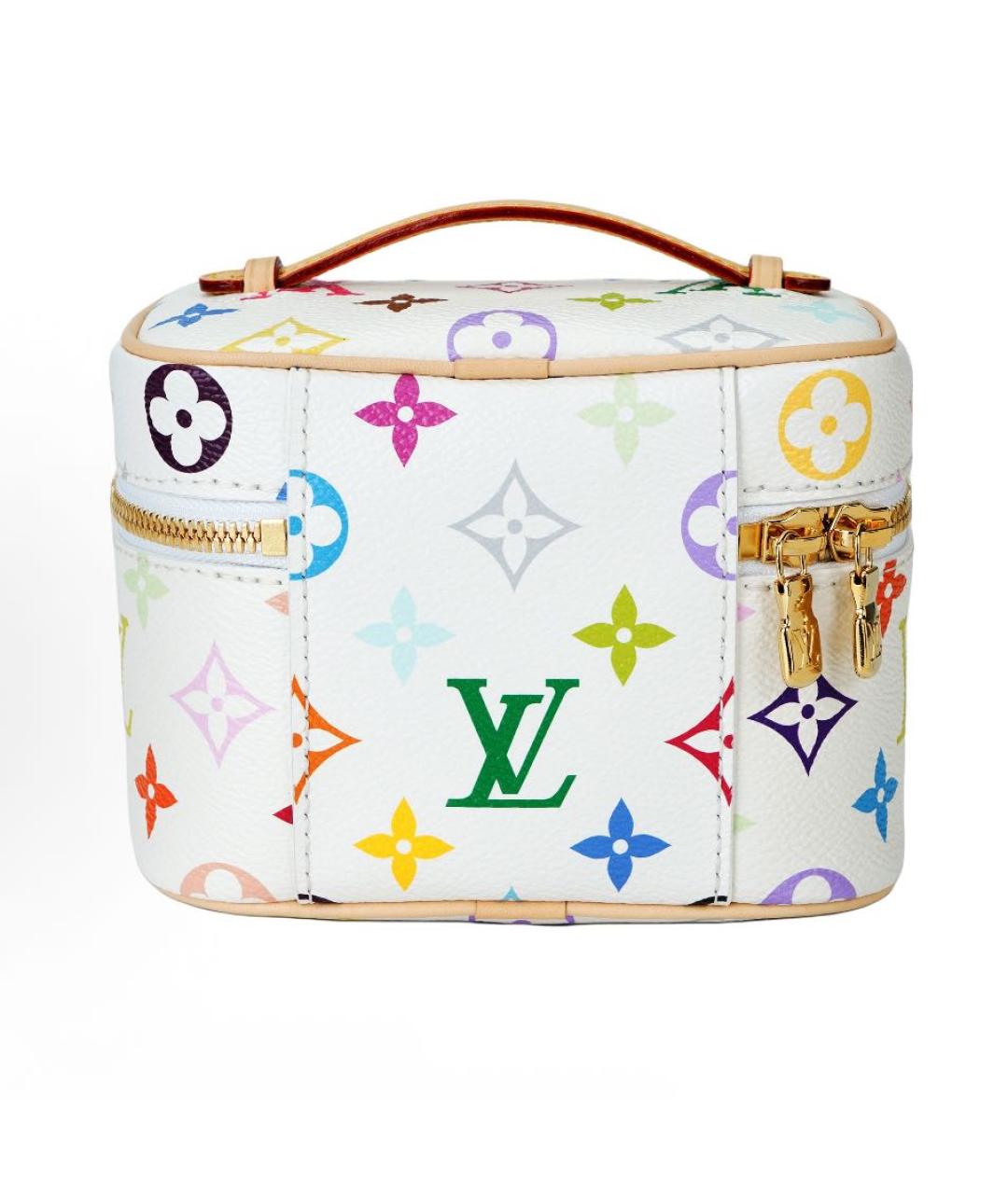 LOUIS VUITTON Белая кожаная сумка с короткими ручками, фото 2