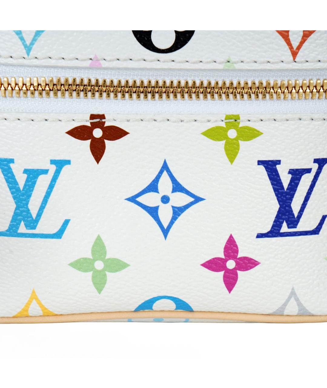 LOUIS VUITTON Белая кожаная сумка с короткими ручками, фото 3