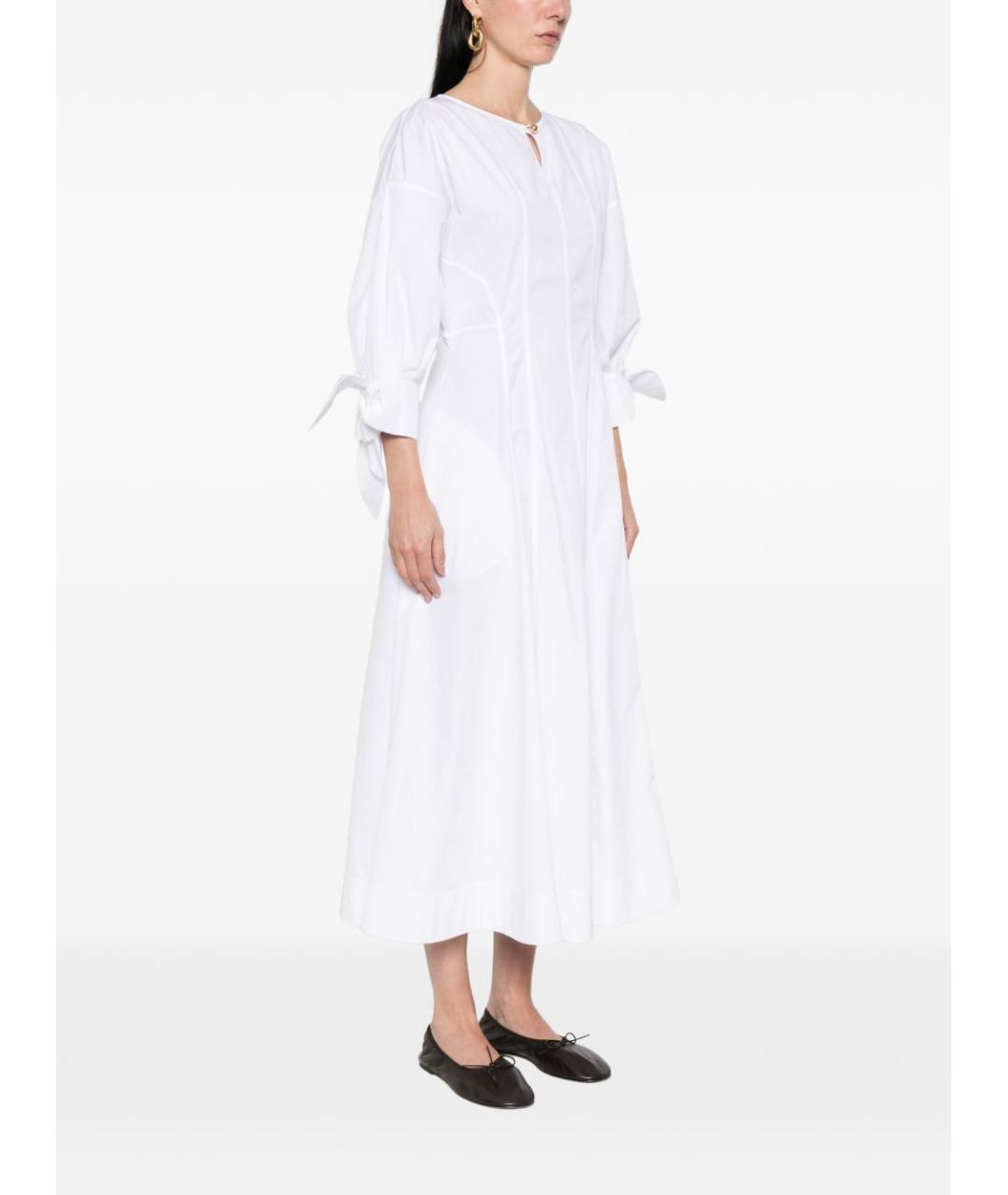 CELINE Белое хлопковое повседневное платье, фото 4
