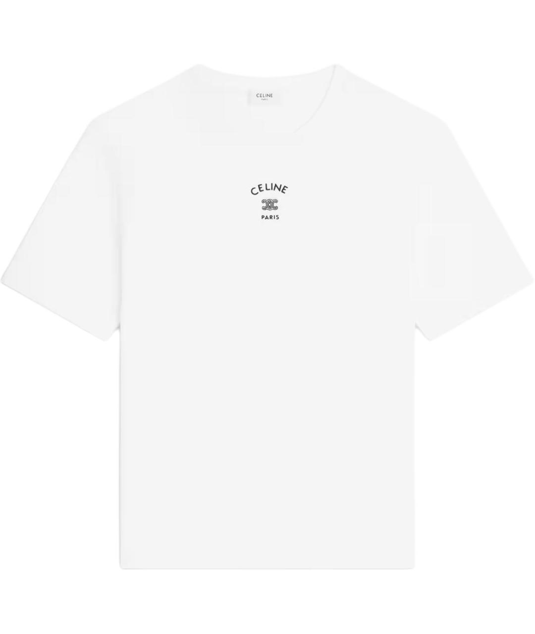 CELINE Белая футболка, фото 1