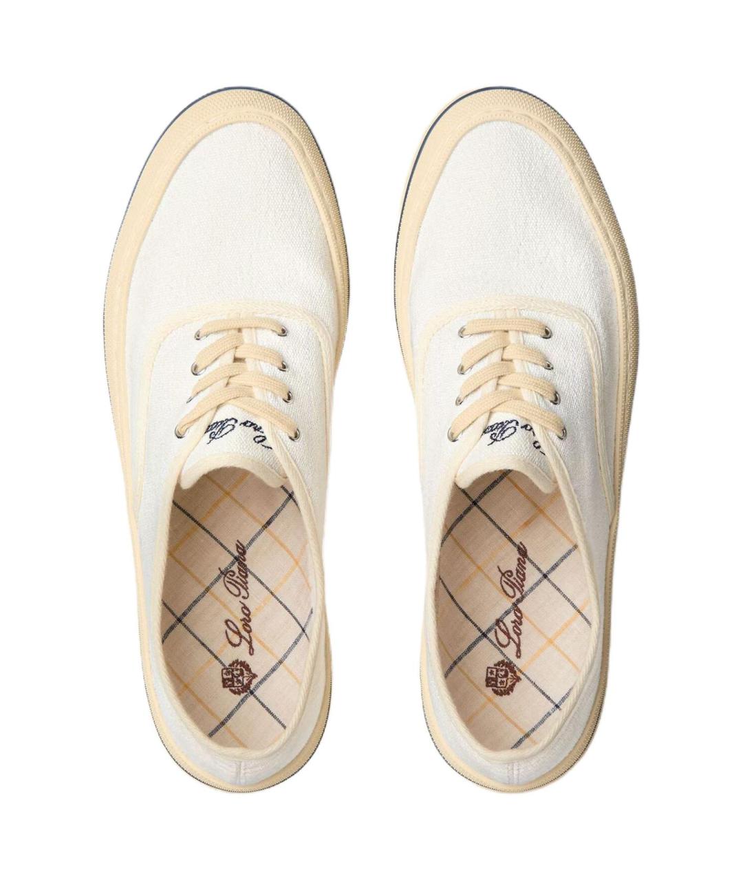 LORO PIANA Белые кроссовки, фото 5