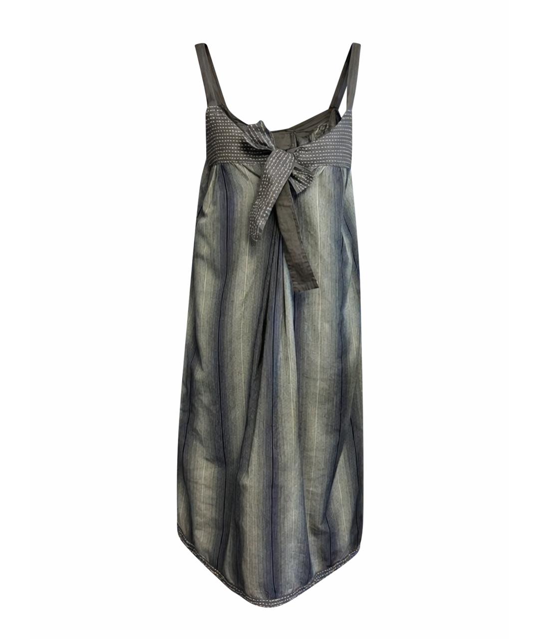 WEEKEND MAX MARA Серый хлопковый сарафан, фото 1